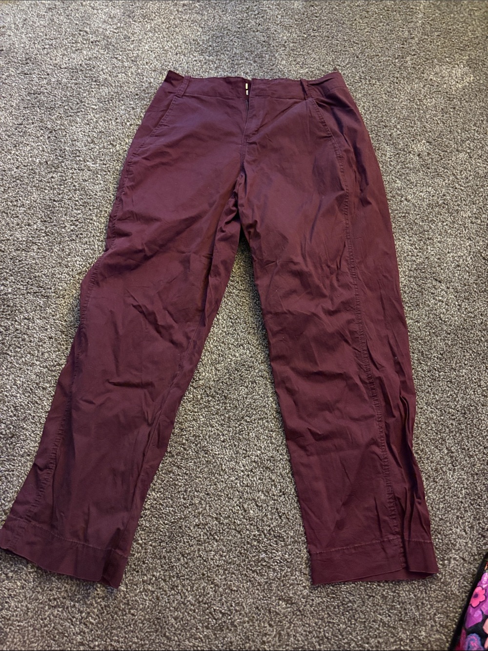 a new day Women's Burgundy Chino Pants